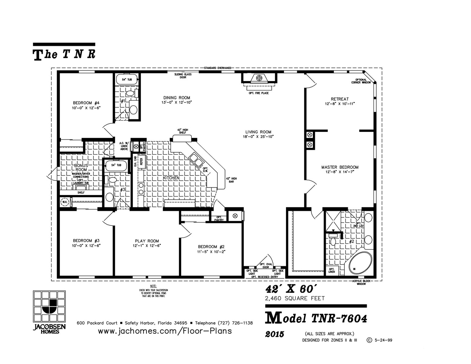 Tnr 7604 Mobile Home Floor Plan Gainey Custom Homes